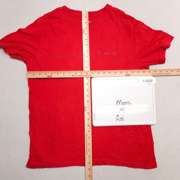 Nike Air Tee Graphic Casual Pullover Short Sleeve T Shirt Mens Size M Red - Picture 5 of 9